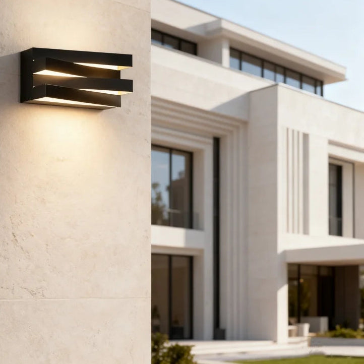 Lámpara de pared cuadrada moderna para exteriores, LED