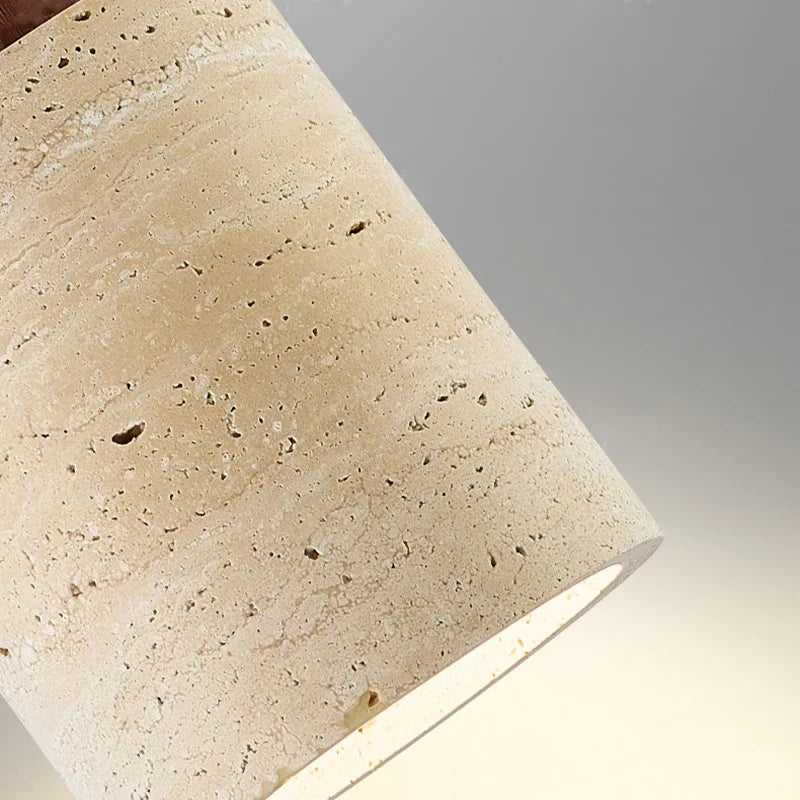 Lámpara Colgante de Piedra Natural Estilo Wabi-Sabi - Iluminación Minimalista Japandi