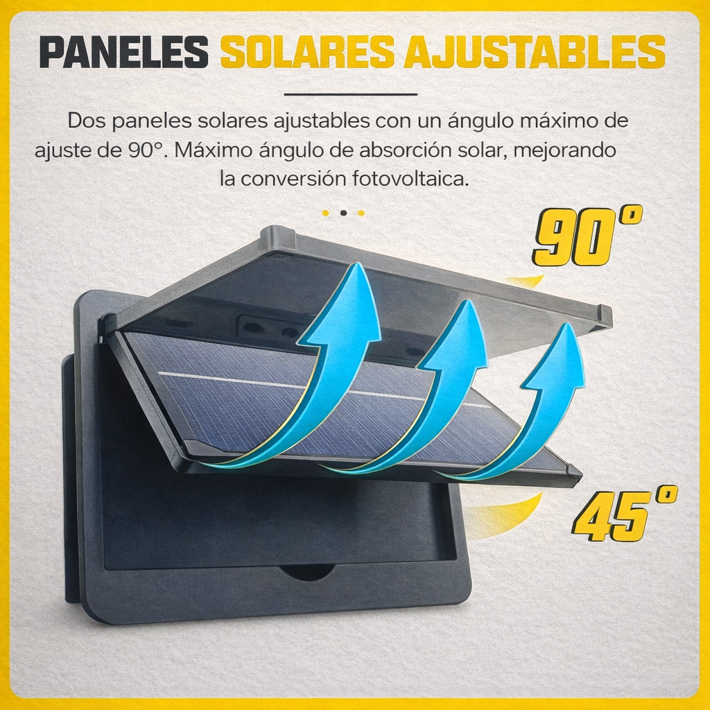 Lámpara Solar LED de Pared - Diseño Exclusivo de Alta Potencia