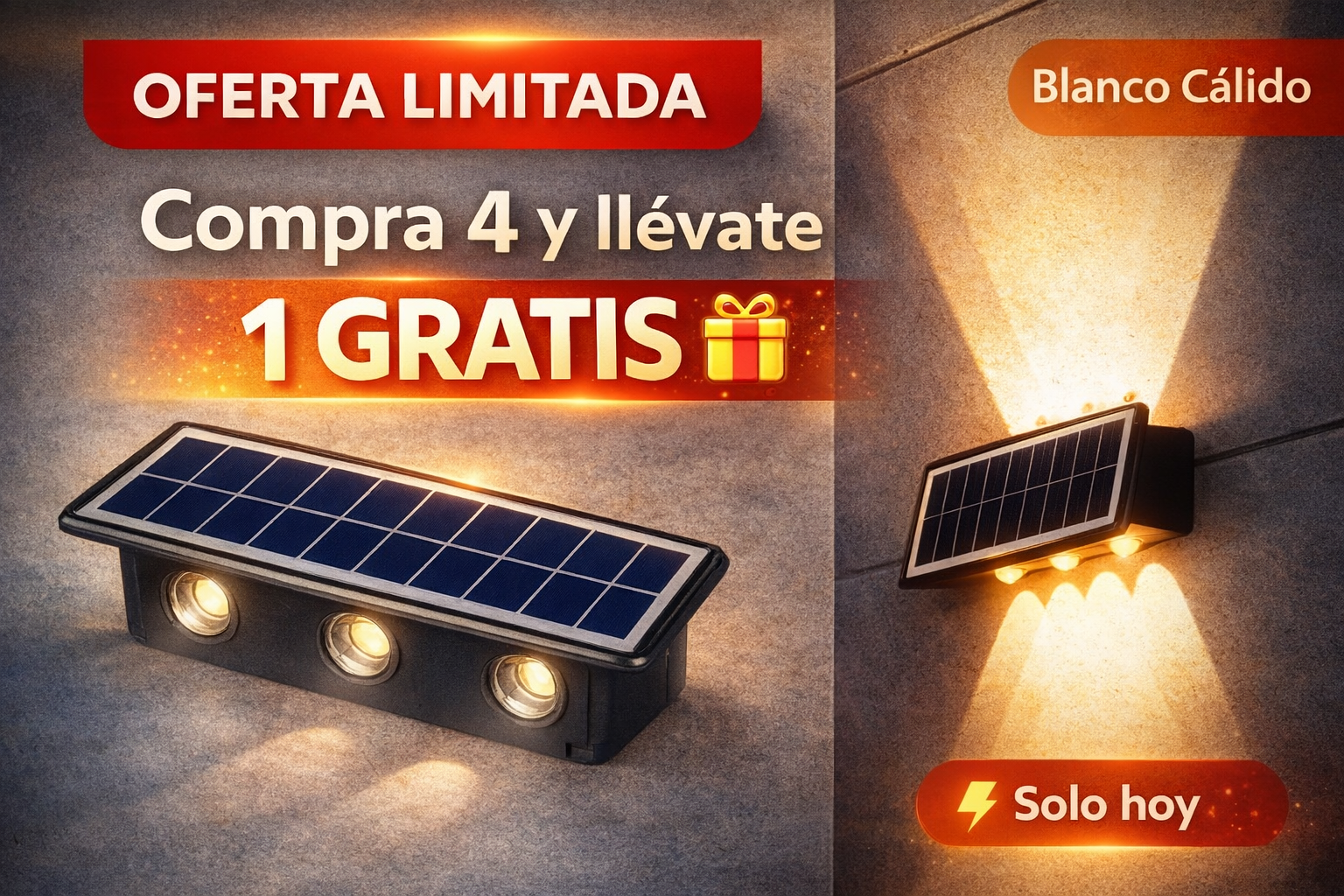 Lámpara Solar LED de Alta Potencia para Exterior - Iluminación Real Sin Cables