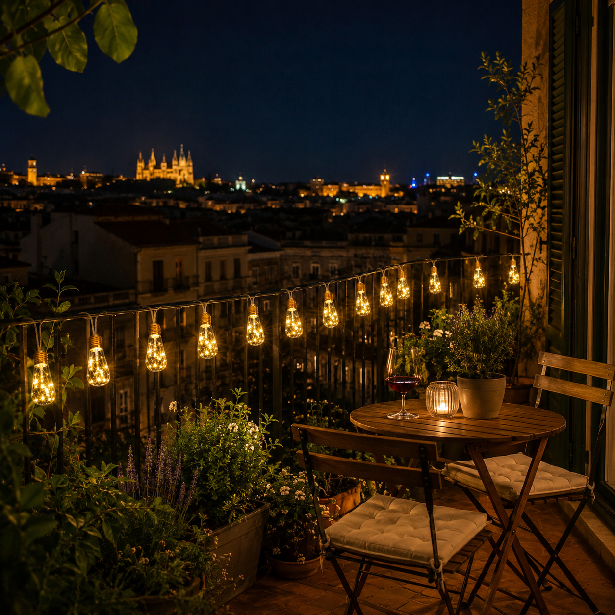 Guirnalda Solar Vintage LED Exterior - Luces Decorativas para Jardín, Terraza y Balcón