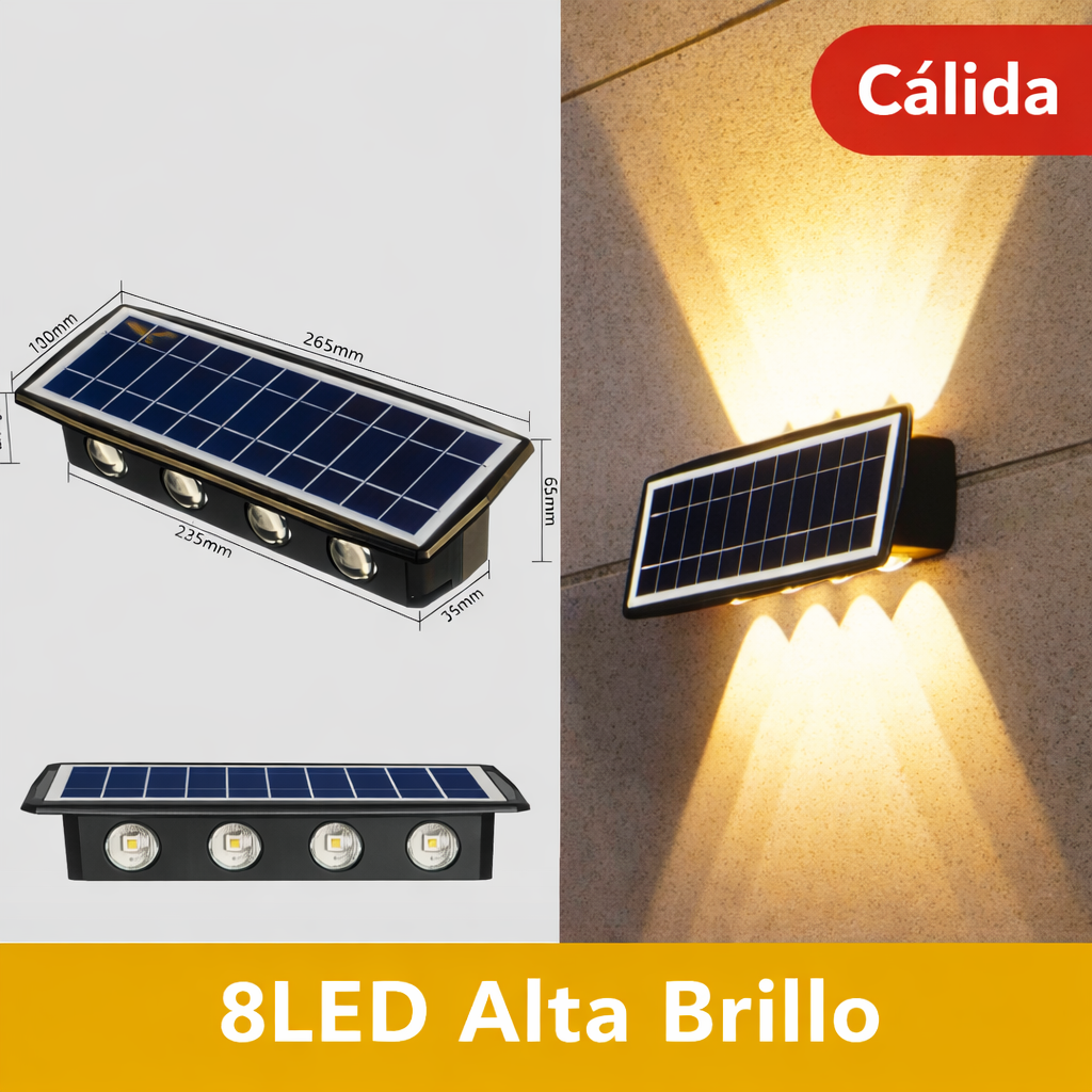 Lámpara Solar LED de Alta Potencia para Exterior - Iluminación Real Sin Cables