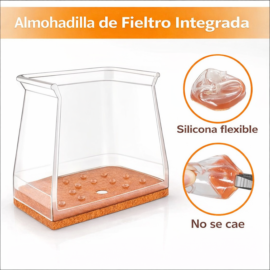 Protectores de Sillas Antiruido (Pack 24)- Sin Rayones ni Ruido