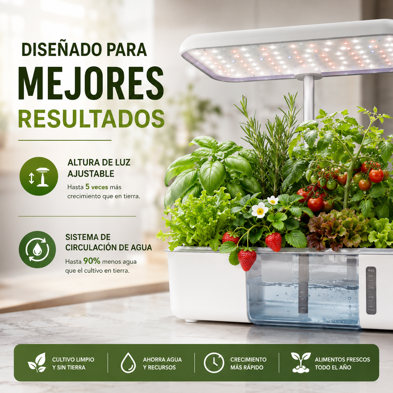 Huerto Hidropónico Inteligente HuviaGarden