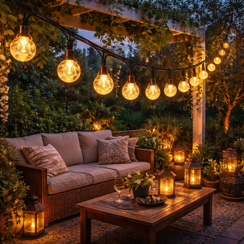 Guirnalda Solar LED Exterior - Iluminación Ambiental para Jardín y Terraza