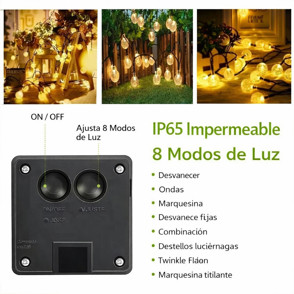 Guirlande Solaire LED Extérieure - Éclairage d'Ambiance pour Jardin et Terrasse